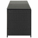 opbevaringskasse til haven 200x50x60 polyrattan sort