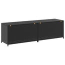 opbevaringskasse til haven 200x50x60 polyrattan sort