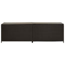 opbevaringskasse til haven 200x50x60 polyrattan brun