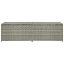 opbevaringskasse til haven 200x50x60 polyrattan grå