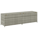opbevaringskasse til haven 200x50x60 polyrattan grå