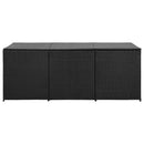 opbevaringskasse til haven 180x90x70 cm polyrattan sort