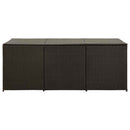 opbevaringskasse til haven 180x90x70 cm polyrattan brun