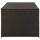 opbevaringskasse til haven 180x90x70 cm polyrattan brun