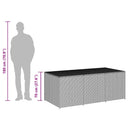 opbevaringskasse til haven 180x90x70 cm polyrattan brun