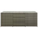 opbevaringskasse til haven 180x90x70 cm polyrattan grå