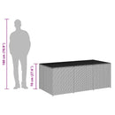 opbevaringskasse til haven 180x90x70 cm polyrattan grå