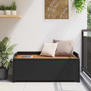 havebænk med opbevaring 120 cm polyrattan sort