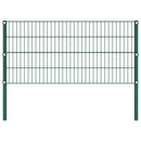 hegnspanel med stolper jern 522x80 cm grøn