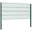 hegnspanel med stolper jern 522x80 cm grøn