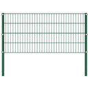 hegnspanel med stolper jern 867x80 cm grøn