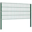 hegnspanel med stolper jern 867x80 cm grøn
