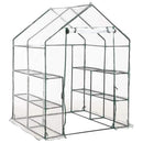 drivhus med 8 hylder 143 x 143 x 195 cm