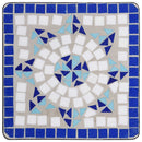 mosaikbord keramik blå og hvid