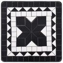 mosaikbord keramik sort og hvid