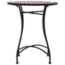 bistrobord med mosaikdesign 60 cm keramisk brun