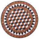 bistrobord med mosaikdesign 60 cm keramisk brun