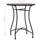 bistrobord med mosaikdesign 60 cm keramisk brun