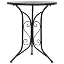 bistrobord med mosaikdesign 60 cm keramisk grå
