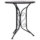 bistrobord med mosaikdesign 60 cm keramisk grå