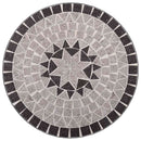 bistrobord med mosaikdesign 60 cm keramisk grå