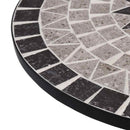 bistrobord med mosaikdesign 60 cm keramisk grå