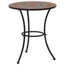 bistrobord med mosaikdesign keramisk 60 cm orange/grå