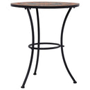 bistrobord med mosaikdesign keramisk 60 cm orange/grå