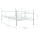 stel til daybed 90x200 cm metal hvid