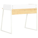 skrivebord 90x60x88 cm hvid og egetræsfarvet