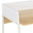 skrivebord 90x60x88 cm hvid og egetræsfarvet