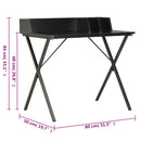skrivebord 80 x 50 x 84 cm sort