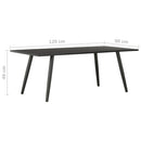 sofabord 120x60x46 cm sort