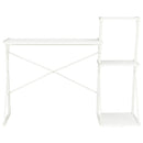 skrivebord med hylde 116x50x93 cm hvid
