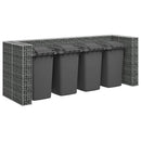 gabionvæg til affaldsspand 320x100x120 cm galvaniseret stål