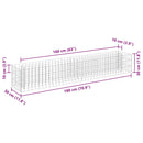 gabion-højbed 180x30x30 cm galvaniseret stål