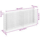 gabion-højbed 180x30x90 cm galvaniseret stål