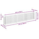 gabion-højbed 270x30x60 cm galvaniseret stål