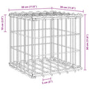 gabion-højbed 30x30x30 cm kubeformet stål