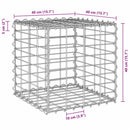 gabion-plantekasse 40x40x40 cm kubeformet stål