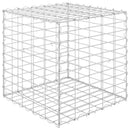 gabion-højbed 50x50x50 cm kubeformet stål