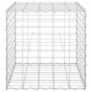 gabion-højbed 50x50x50 cm kubeformet stål