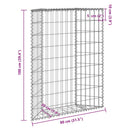 gabion-højbed 80x20x100 cm trapezformet galvaniseret stål