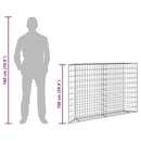 gabion-højbed 150x20x100 cm trapezformet galvaniseret stål
