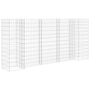 H-formet gabion-plantekasse 260x40x120 cm stål