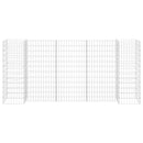 H-formet gabion-plantekasse 260x40x120 cm stål