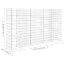 H-formet gabion-plantekasse 260x40x150 cm stål