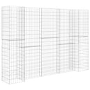 H-formet gabion-plantekasse 260x40x200 cm stål