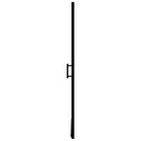 brusedør 81 x 195 cm hærdet glas sort