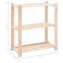 reol i 3 niveauer 80 x 38 x 90 cm massivt fyrretræ 150 kg
